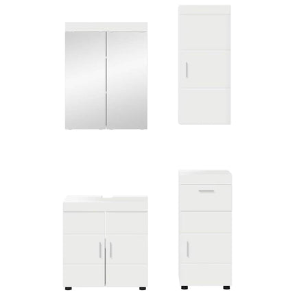 Badrumsmöbelset TULUM 4 pcs Vit 60 x 34 x 63 cm Konstruerat trä