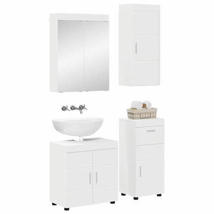 Badrumsmöbelset TULUM 4 pcs Vit 60 x 34 x 63 cm Konstruerat trä