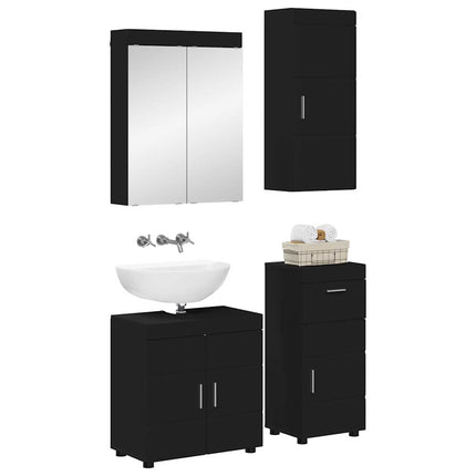 Badrumsmöbelset TULUM 4 pcs Svart 60 x 34 x 63 cm
