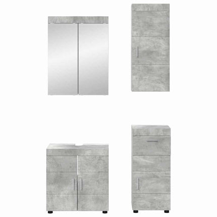 Badrumsmöbelset TULUM 4 pcs Betonggrå 60 x 34 x 63 cm