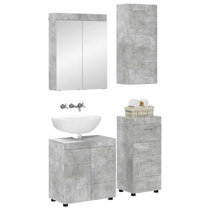 Badrumsmöbelset TULUM 4 pcs Betonggrå 60 x 34 x 63 cm