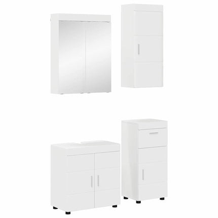 Badrumsmöbelset TULUM 4 pcs Högblanka vita 60 x 34 x 63 cm