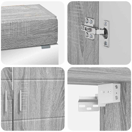 Badrumsmöbelset TULUM 4 pcs Grå Sonoma 60 x 34 x 63 cm