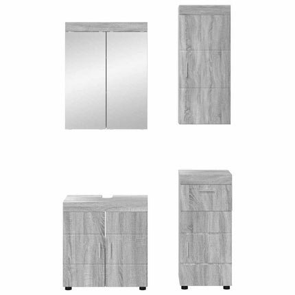 Badrumsmöbelset TULUM 4 pcs Grå Sonoma 60 x 34 x 63 cm