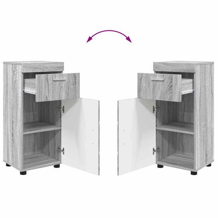 Badrumsmöbelset TULUM 4 pcs Grå Sonoma 60 x 34 x 63 cm