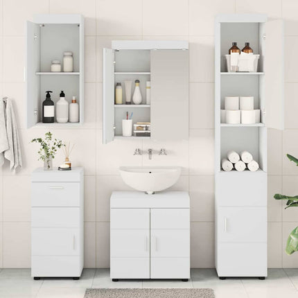 Badrumsmöbelset TULUM 5 st Vit 60 x 34 x 63 cm Konstruerat trä