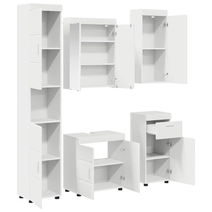 Badrumsmöbelset TULUM 5 pcs Vit 60 x 34 x 63 cm Konstruerat trä
