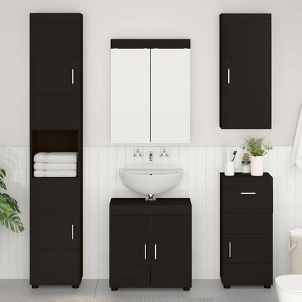 Badrumsmöbelset TULUM 5 pcs Svart 60 x 34 x 63 cm
