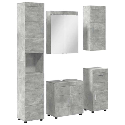 Badrumsmöbelset TULUM 5 pcs Betonggrå 60 x 34 x 63 cm