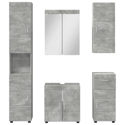 Badrumsmöbelset TULUM 5 pcs Betonggrå 60 x 34 x 63 cm