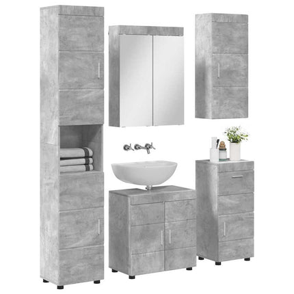 Badrumsmöbelset TULUM 5 pcs Betonggrå 60 x 34 x 63 cm