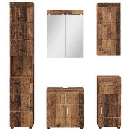 Badrumsmöbelset TULUM 5 pcs Gammalt trä 60 x 34 x 63 cm