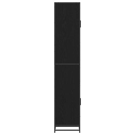 Badrumsmöbelset Svart Ek 35 x 37,5 x 188,5 cm Konstruerat trä