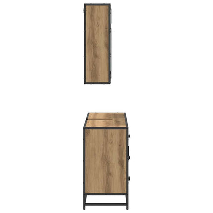 Badrumsmöbelset 2 st Artisan Ek 80 x 33 x 60 cm Konstruerat trä