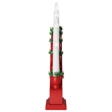 Julbåge med 10 LED-ljus 3 pcs Röd 47 x 5 x 29 cm Massiv furu