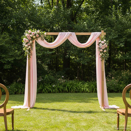 Bröllopsbåge Ljusbrun 225 x 95 x 226 cm Massiv furu