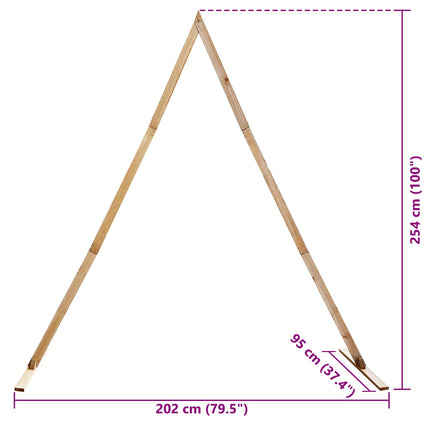 Bröllopsbåge Ljusbrun 202 x 95 x 254 cm Massiv furu
