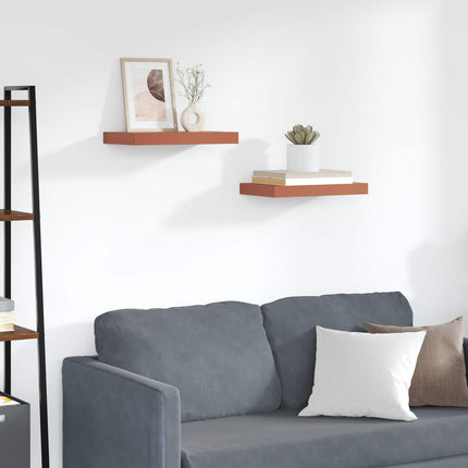 Vägg hylla 2 pcs Röd 40 x 23,5 x 4 cm Konstruerat trä