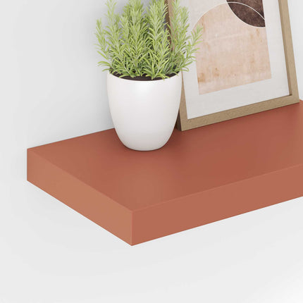 Vägg hylla 4 pcs Röd 40 x 23,5 x 4 cm Konstruerat trä