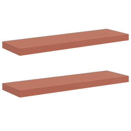 Vägg hylla 2 pcs Röd 80 x 23,5 x 4 cm Konstruerat trä