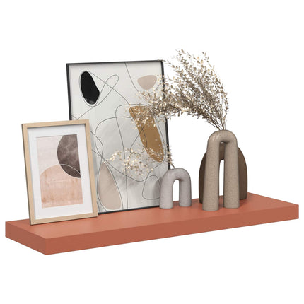 Vägg hylla 2 pcs Röd 90 x 23,5 x 4 cm Konstruerat trä