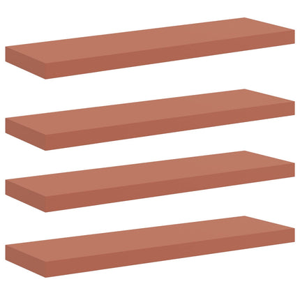Vägg hylla 4 pcs Röd 90 x 23,5 x 4 cm Konstruerat trä