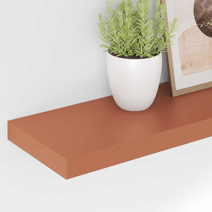 Vägg hylla 2 pcs Röd 120 x 23,5 x 4 cm Konstruerat trä