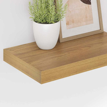 Vägg hylla Väggmonterat 4 st Brun 40 x 23,5 x 3,8 cm