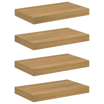 Vägg hylla Väggmonterat 4 st Brun 40 x 23,5 x 3,8 cm