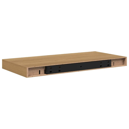 Vägg hylla 2 pcs Brun 50 x 23 x 4 cm Konstruerat trä