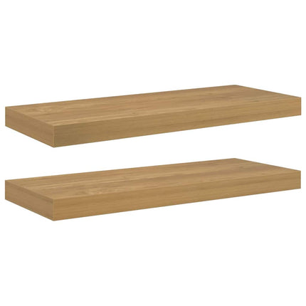 Vägg hylla 2 pcs Brun 60 x 23 x 4 cm Konstruerat trä
