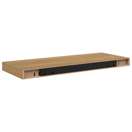 Vägg hylla 4 pcs Brun 60 x 23 x 4 cm Konstruerat trä