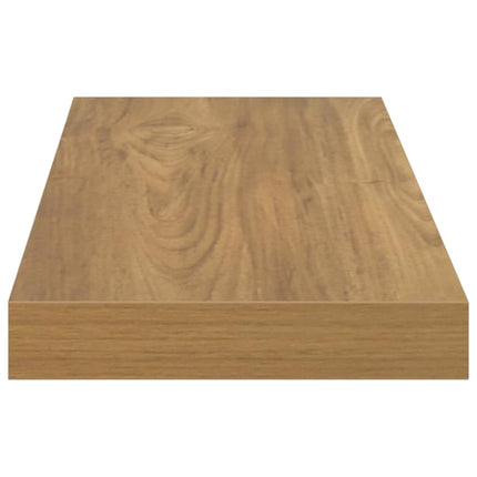 Vägg hylla 4 pcs Brun 90 x 23,5 x 4 cm Konstruerat trä