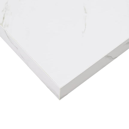 Vägg hylla 4 pcs Vit marmor 23 x 23,5 x 4 cm Konstruerat trä