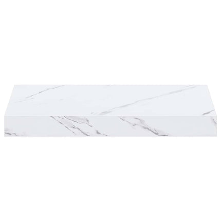 Vägg hylla Vit marmor 40 x 23,5 x 4 cm Konstruerat trä