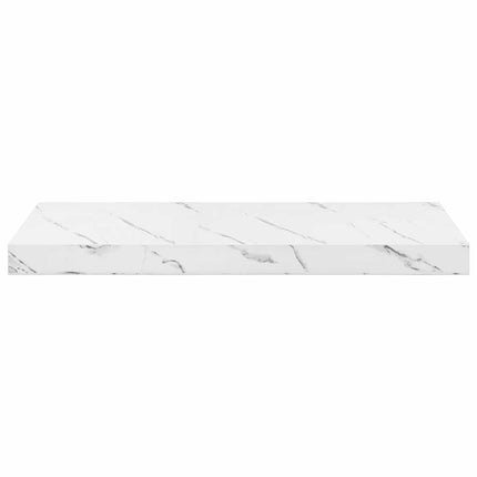 Vägg hylla Vit marmor 60 x 23 x 4 cm Konstruerat trä