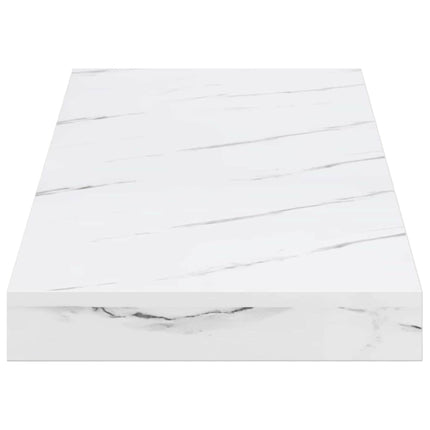 Vägg hylla 4 pcs Vit marmor 60 x 23 x 4 cm Konstruerat trä