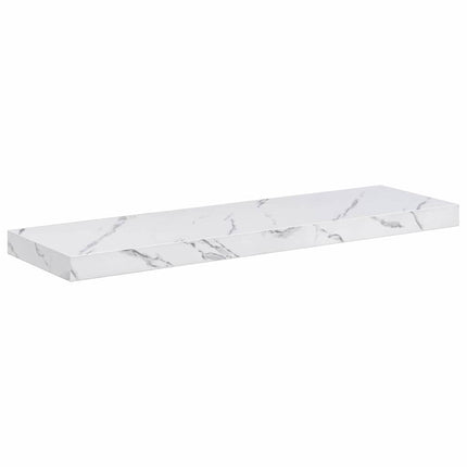Vägg hylla Vit marmor 80 x 23,5 x 4 cm Konstruerat trä