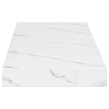 Vägg hylla Vit marmor 80 x 23,5 x 4 cm Konstruerat trä