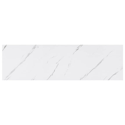 Vägg hylla 4 pcs Vit marmor 80 x 23,5 x 4 cm Konstruerat trä