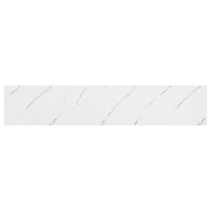 Vägg hylla Väggmonterat Vit marmor 120 x 23,5 x 3,8 cm