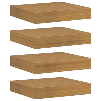 Vägg hylla 4 pcs Beige 23 x 23,5 x 4 cm Konstruerat trä