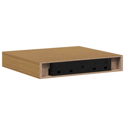 Vägg hylla 4 pcs Beige 23 x 23,5 x 4 cm Konstruerat trä