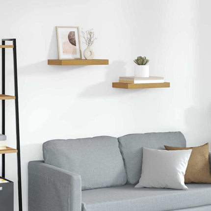 Vägg hylla 2 pcs Beige 40 x 23,5 x 4 cm Konstruerat trä