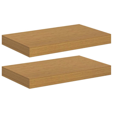 Vägg hylla Väggmonterat 2 st Beige 40 x 23,5 x 3,8 cm