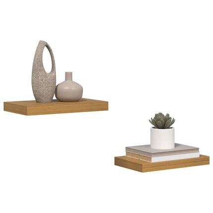 Vägg hylla 2 pcs Beige 40 x 23,5 x 4 cm Konstruerat trä