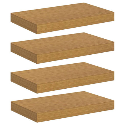 Vägg hylla 4 pcs Beige 40 x 23,5 x 4 cm Konstruerat trä