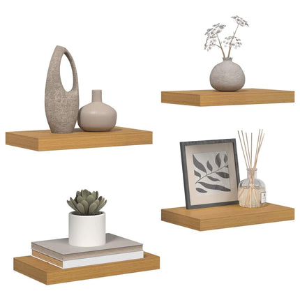 Vägg hylla 4 pcs Beige 40 x 23,5 x 4 cm Konstruerat trä