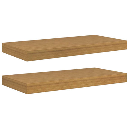 Vägg hylla 2 pcs Beige 50 x 23 x 4 cm Konstruerat trä