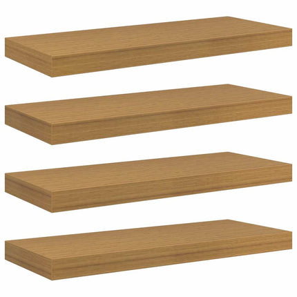 Vägg hylla 4 pcs Beige 60 x 23 x 4 cm Konstruerat trä